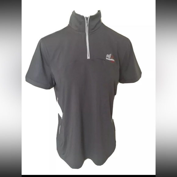 Gray short sleeve Bombardier Racing shirt. Size Medium - Picture 12 of 15